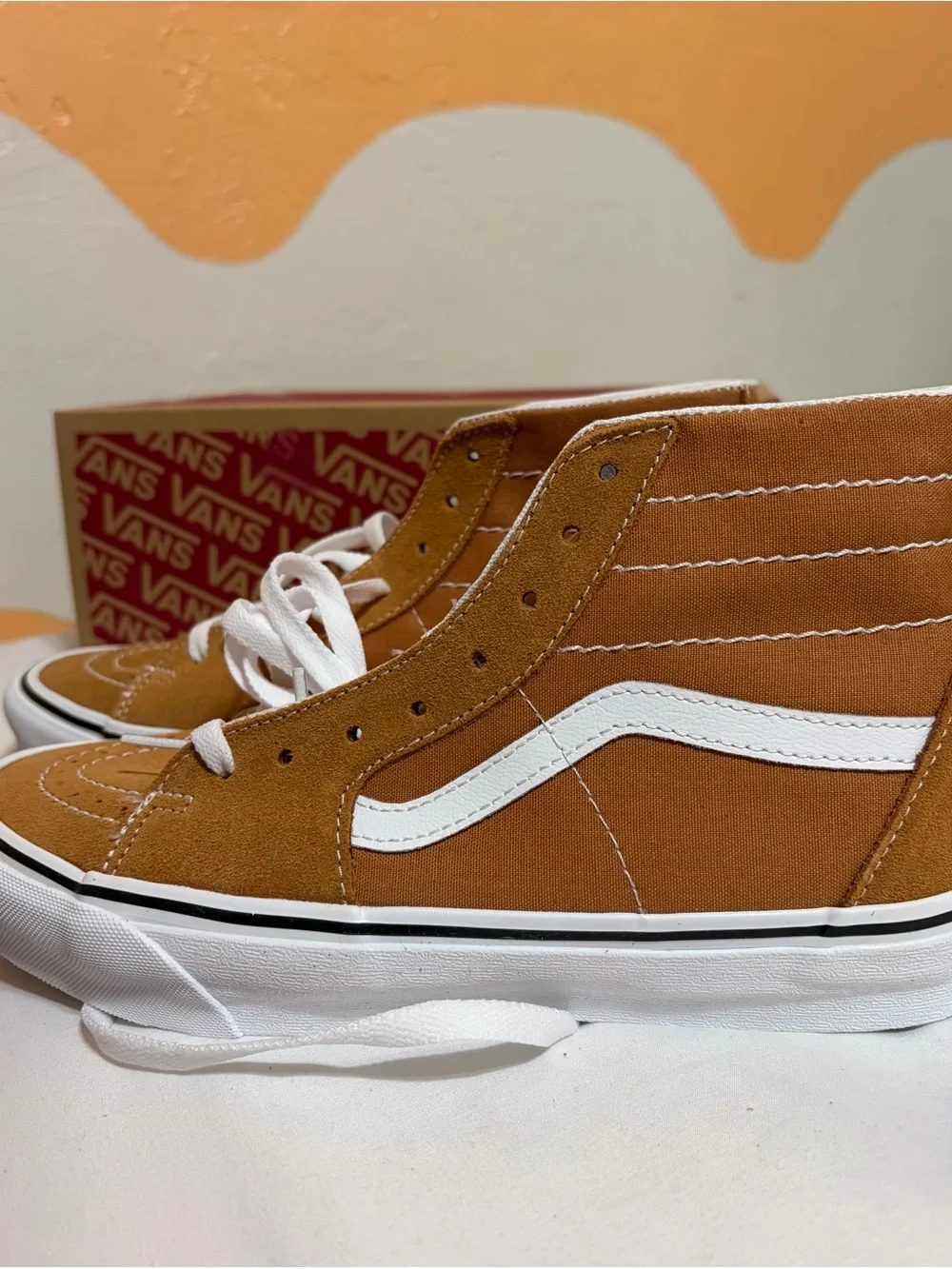 Vans Men’s or Women’s High-Top Sneakers in Brown and White